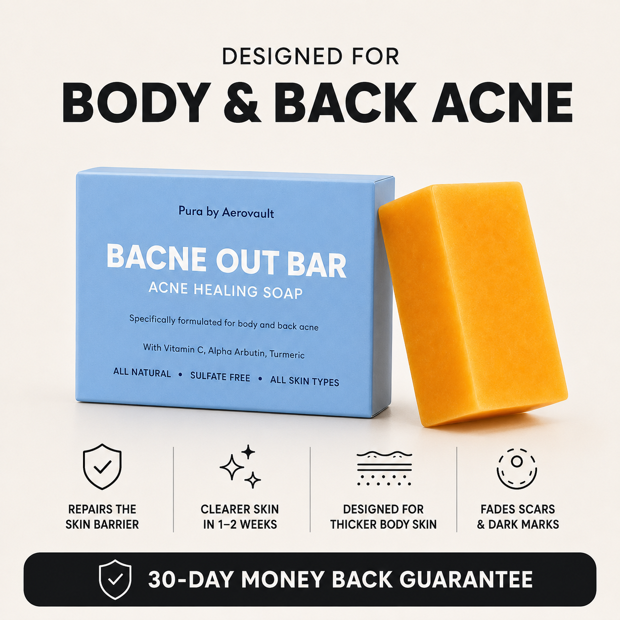 Pura™ Turmeric Body Soap with Vitamin C & Alpha Arbutin