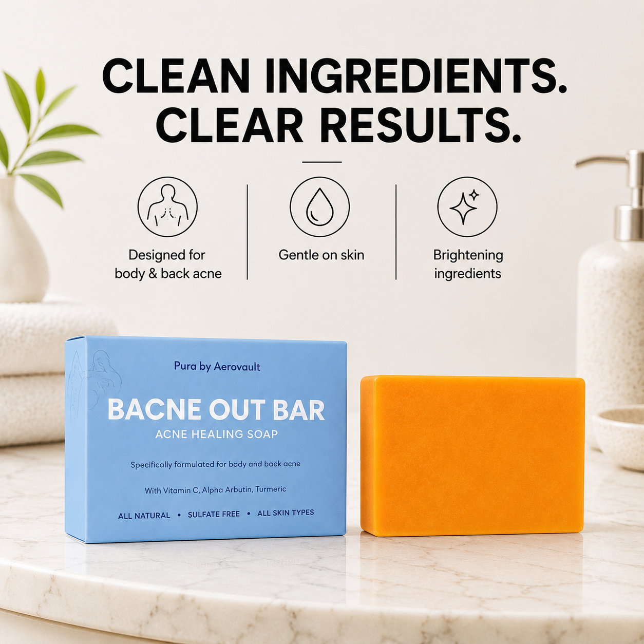 Pura™ Turmeric Body Soap with Vitamin C & Alpha Arbutin