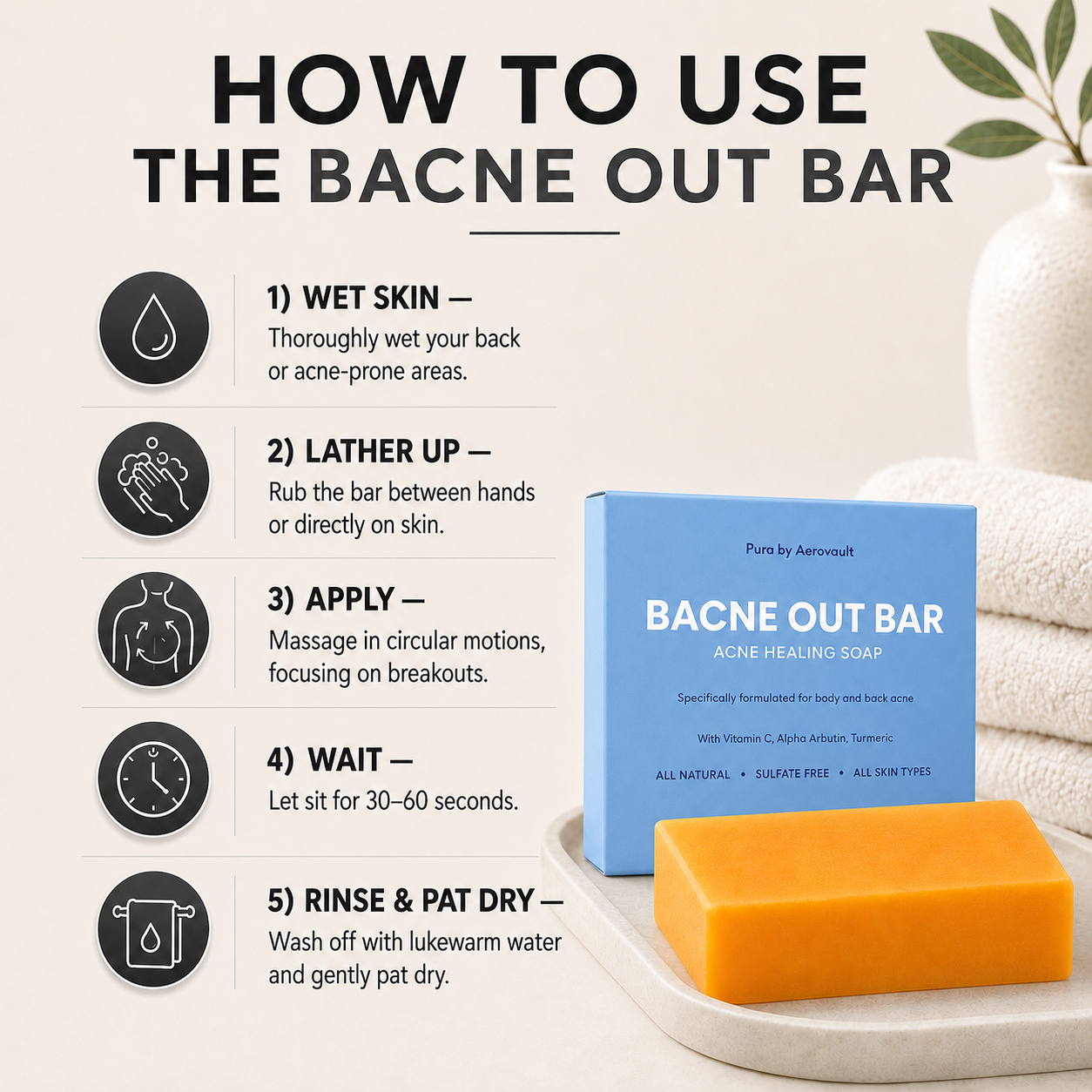 Pura™ Turmeric Body Soap with Vitamin C & Alpha Arbutin